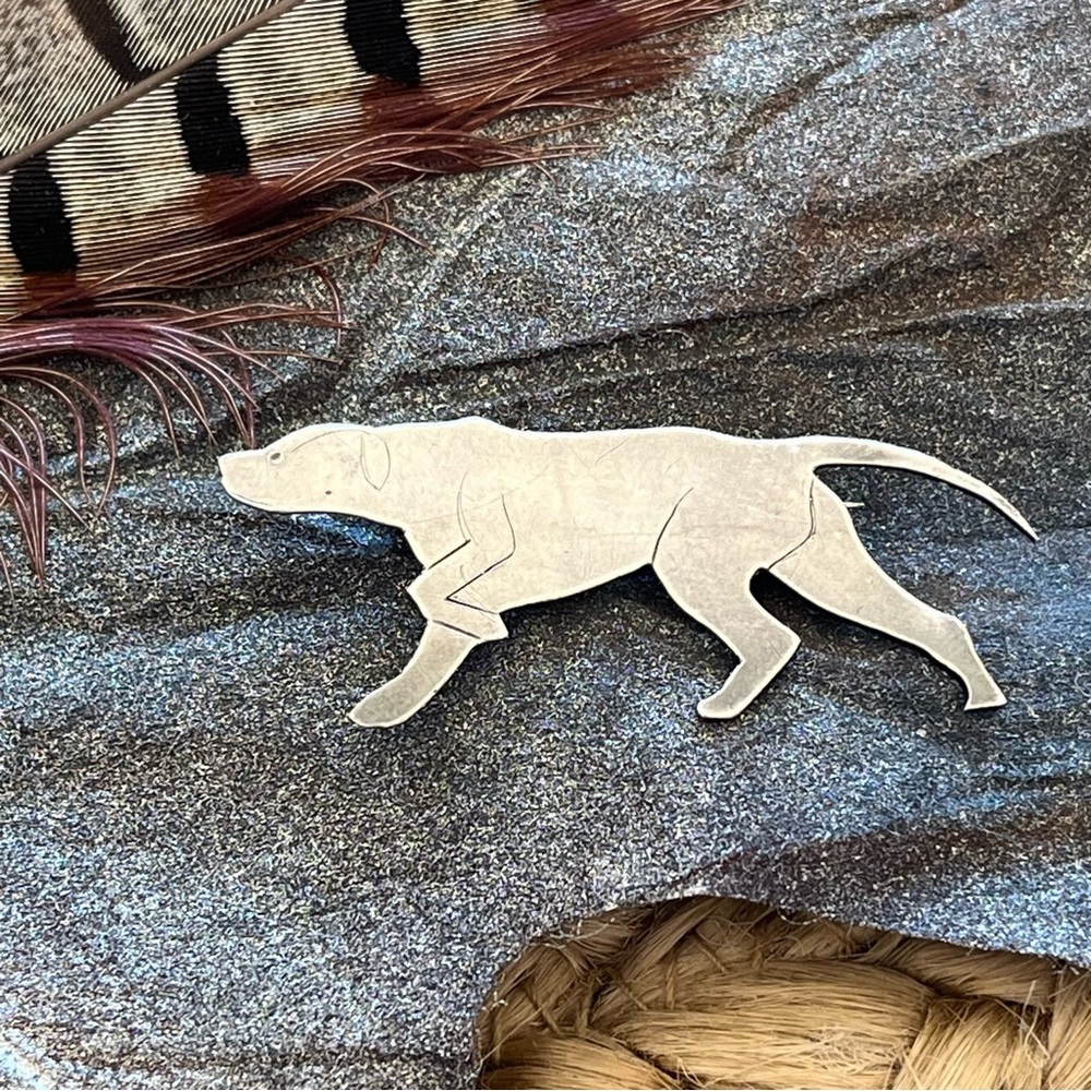 Vintage Pointer Retriever Dog Sterling Silver Brooch Pin Labrador Retriever?